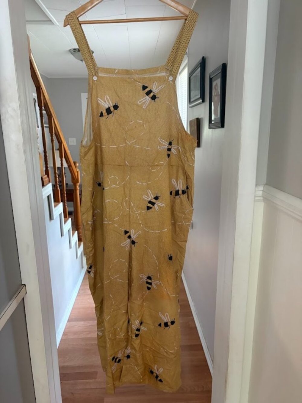 Women's Overalls-Bee Pattern